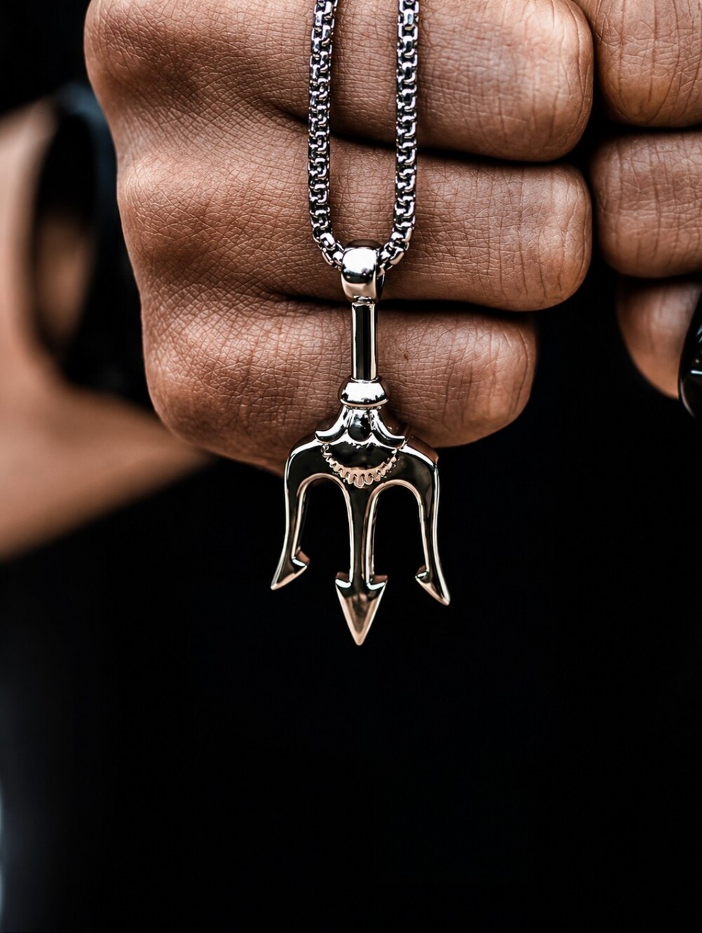 Stainless Steel Pitchfork Necklace